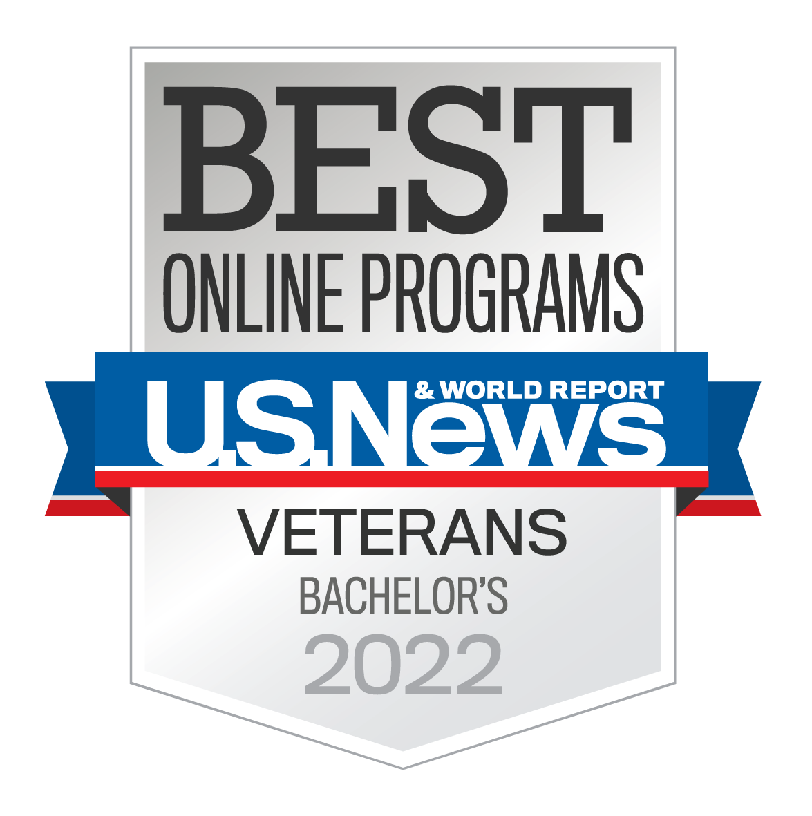 2022 U.S. News Best Online Programs for Veterans Badge