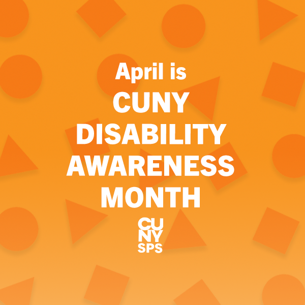 CUNY Disability Awareness Month sign