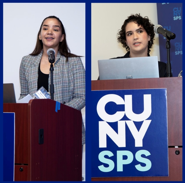 CUNY SPS scholarship recipients Roseanna Arias and Alyssa Garcia