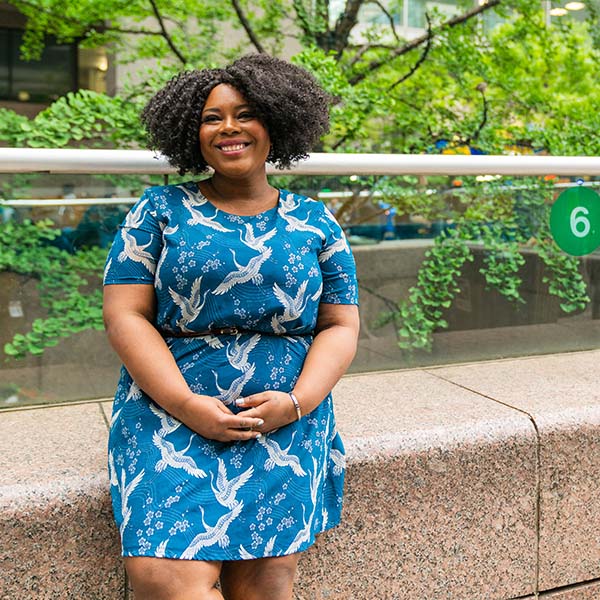 CUNY Summer Session Student in NYC Smiling