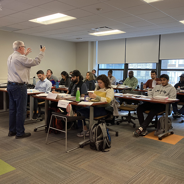 Students in classroom attending Energy Management Institute training course