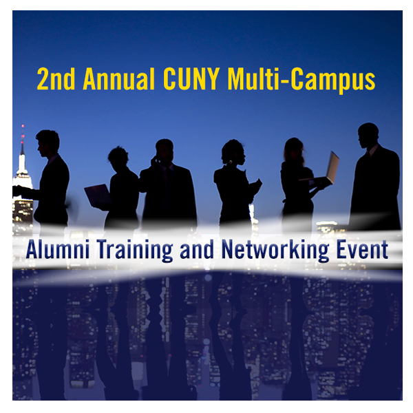Logo for the multi campus alumni event showing silhouettes of people 