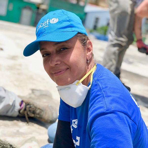 Nursing Student in Field Wearing Mask