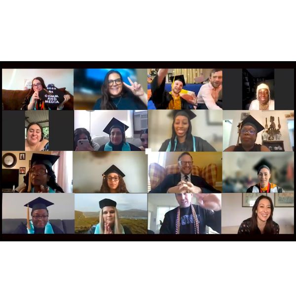 Screenshot of CUNY SPS Class of 2023 Grads during Virtual Graduation Ceremony