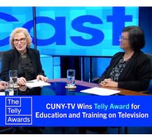 CUNY SPS Assistant Dean Ruru Rusmin presents on AI in Bronze award-winning CUNYTV broadcast