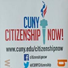 CUNY CitizenshipNow logo and social media icons