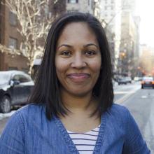 Dr. Regina Bernard, SPCUNY faculty fellow Dr. Regina Bernard is smiling and is in a natural setting
