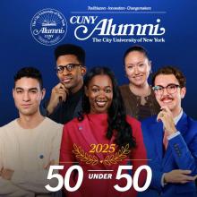 CUNY 50 Under 50 Alumni Award Poster for 2025