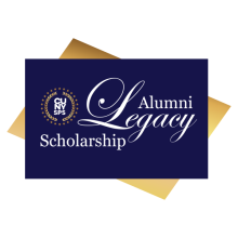 Alumni Legacy Scholarship Blue and Gold Logo