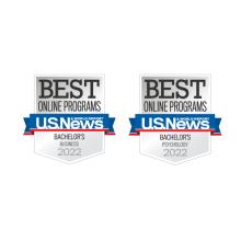 US News 2022 Ranking Badges for Undergrad Business and Psychology Programs