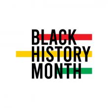 Graphic with Black History Month text