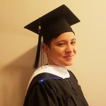 Elizabeth Rubel cap and gown graduation photo
