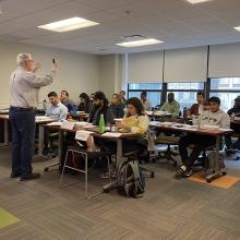Students in classroom attending Energy Management Institute training course