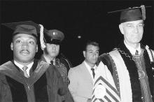 Dr. Martin Luther King, Jr. with CCNY President Buell Gallagher, June 12, 1963.